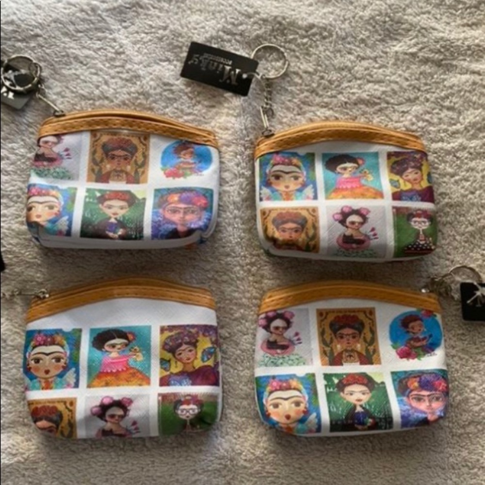 NWT.  Bundle of 4. Frida Kahlo Coín purses